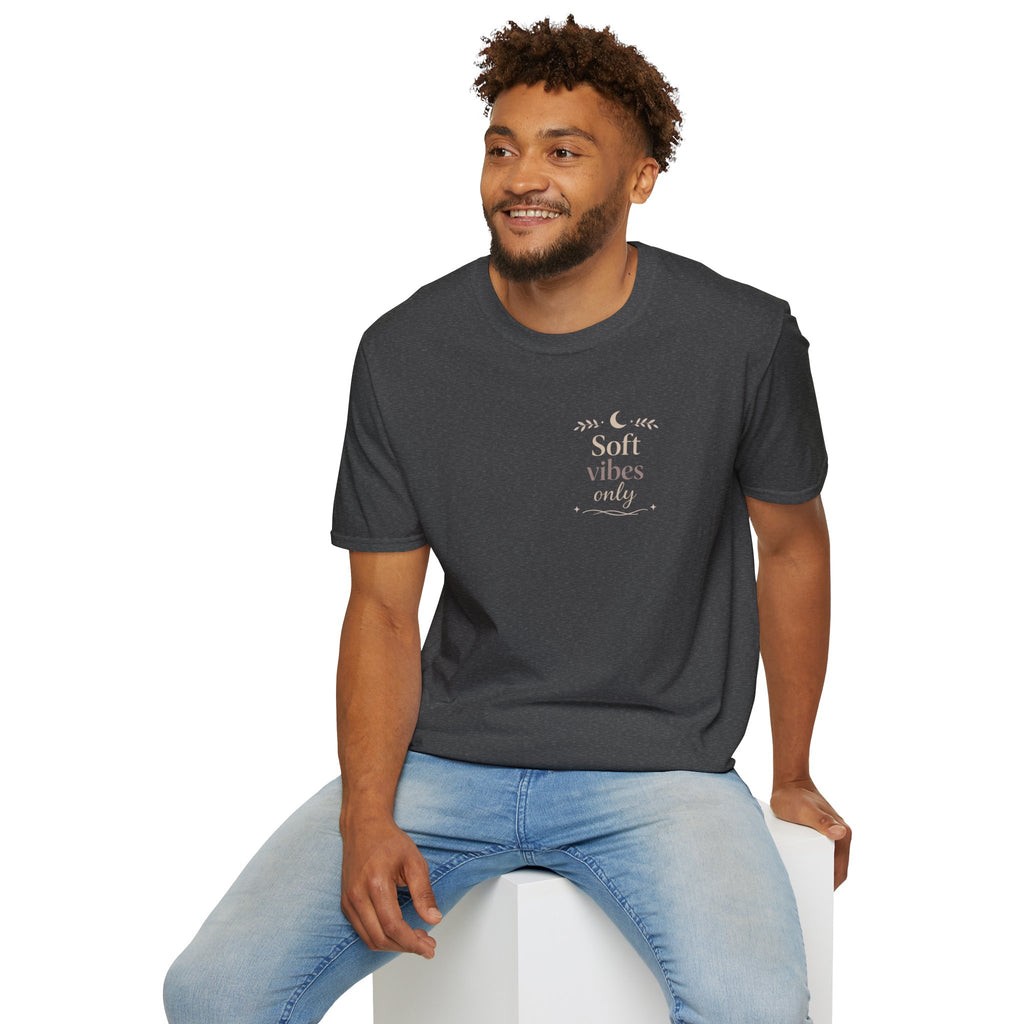 Soft Vibes Only T‑Shirt — Minimal Positive Quote Tee