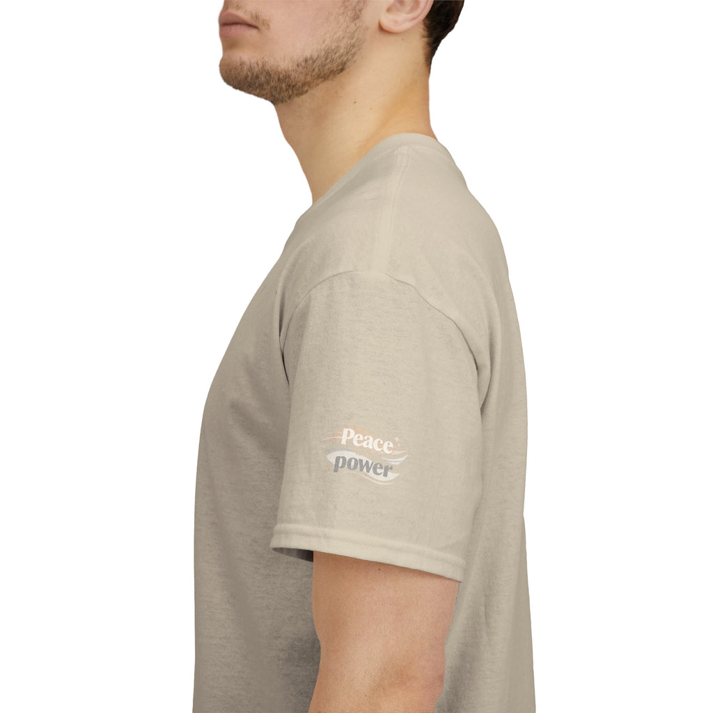 Power Mountain Tee — Minimal Retro Nature Graphic T-Shirt