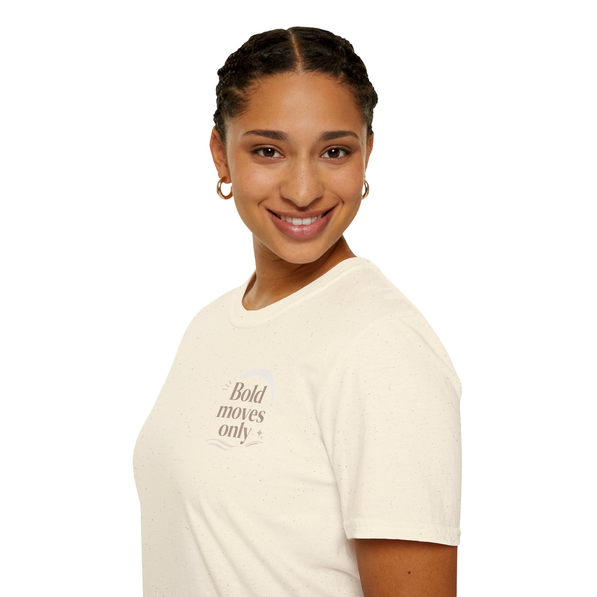 Motivational 'Bold Moves Only' T-Shirt — Minimalist Inspirational Tee