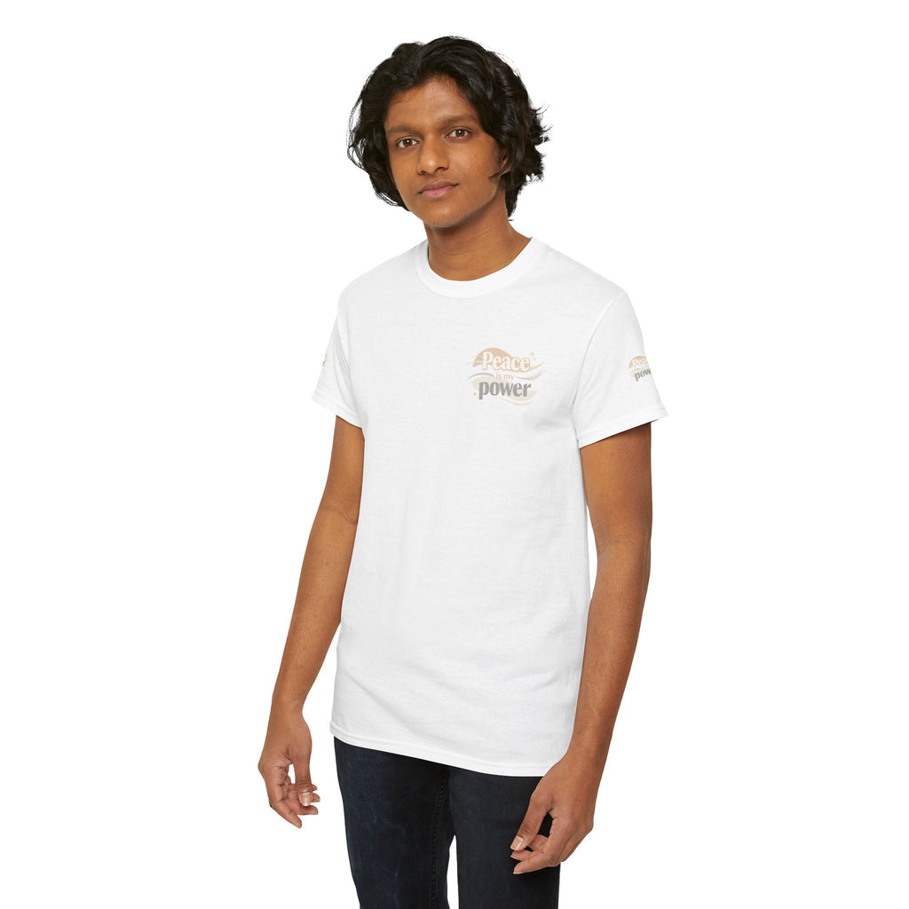 Power Mountain Tee — Minimal Retro Nature Graphic T-Shirt