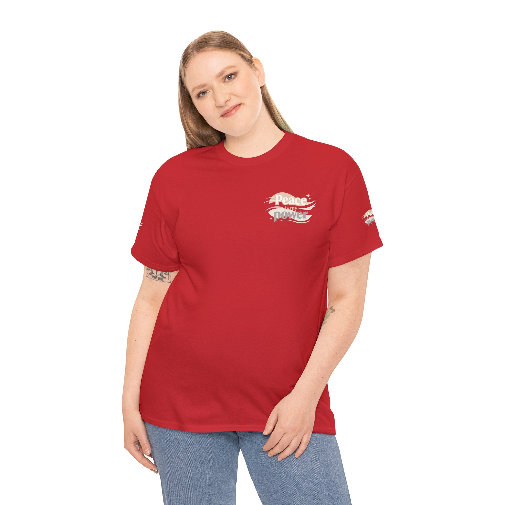 Power Mountain Tee — Minimal Retro Nature Graphic T-Shirt