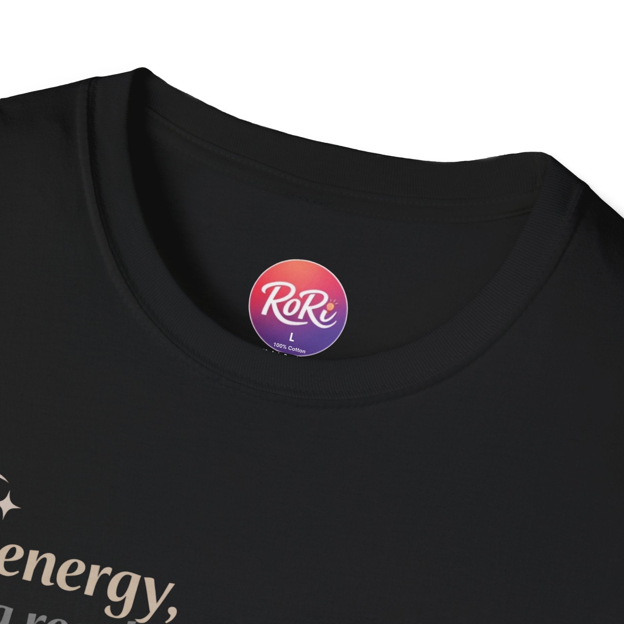T-Shirt — “Soft energy, strong results.” Minimal Inspirational Graphic Tee
