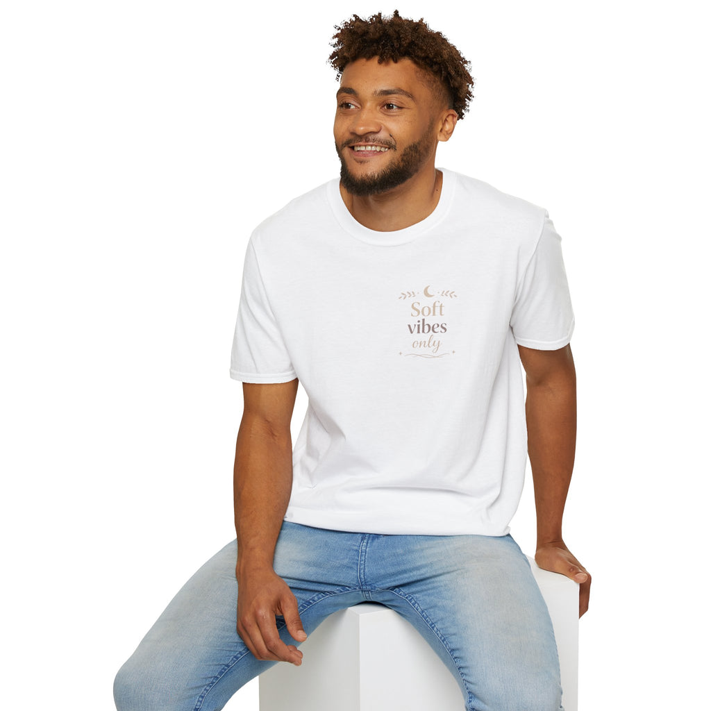 Soft Vibes Only T‑Shirt — Minimal Positive Quote Tee