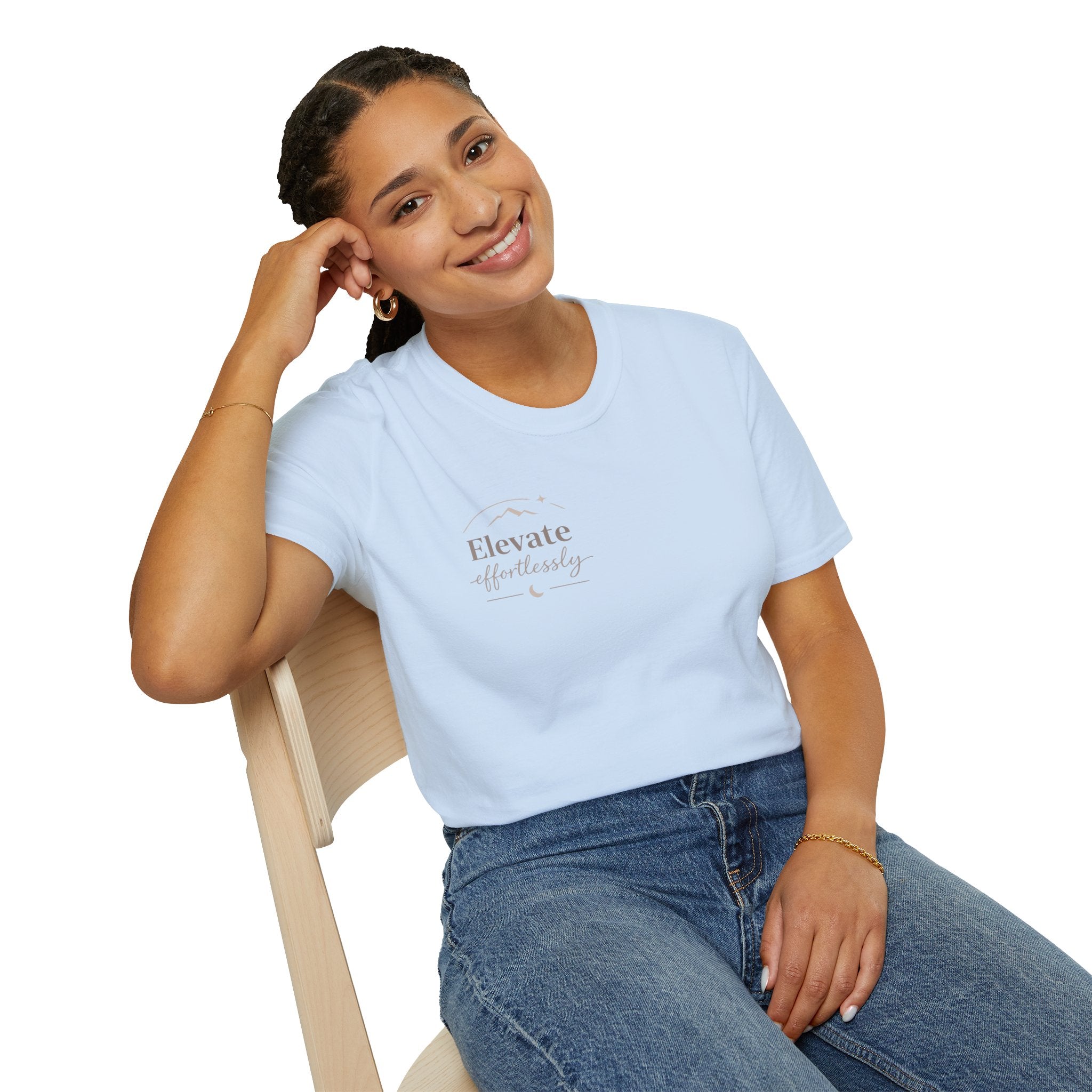 T-Shirt — "Elevate Afterwards" Minimalist Script Tee