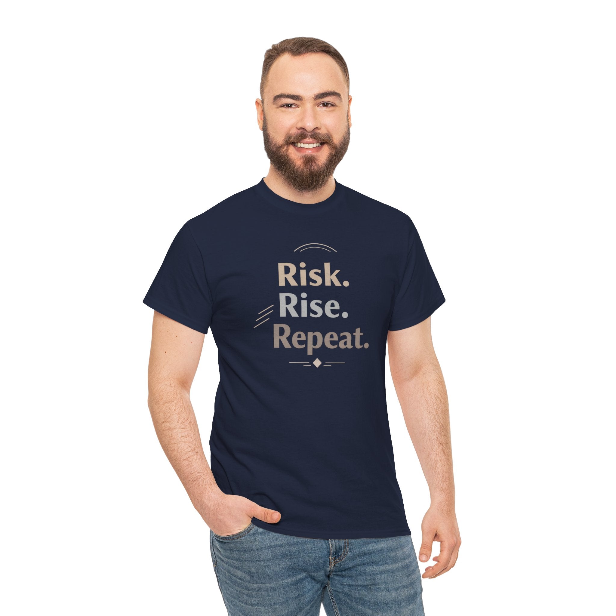Risk. Rise. Repeat. Motivational T-Shirt | RoRi’s Ideas