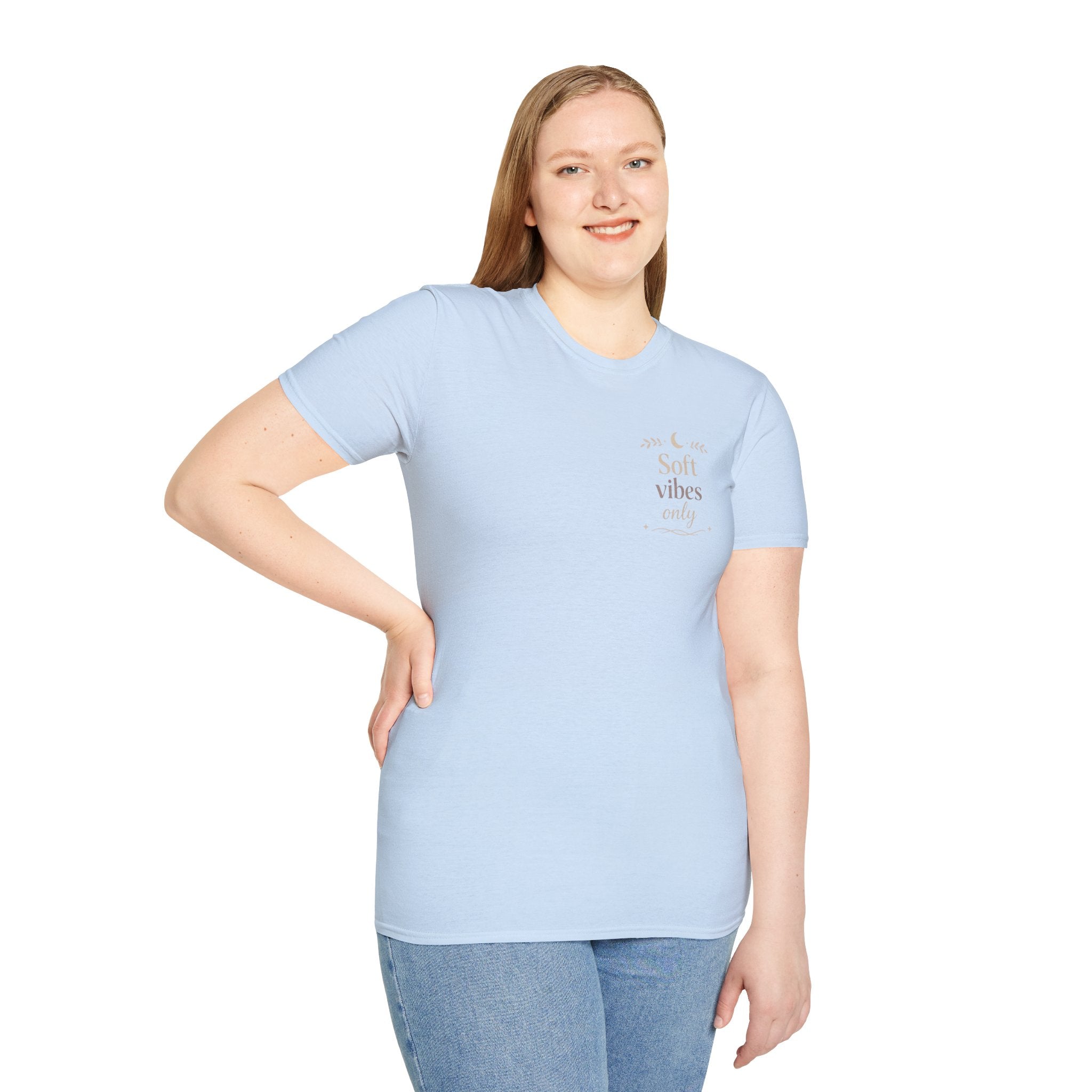 Soft Vibes Only T‑Shirt — Minimal Positive Quote Tee