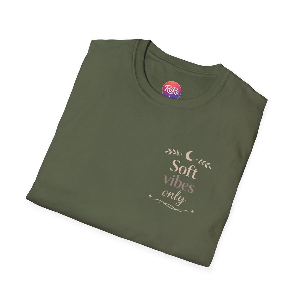 Soft Vibes Only T‑Shirt — Minimal Positive Quote Tee