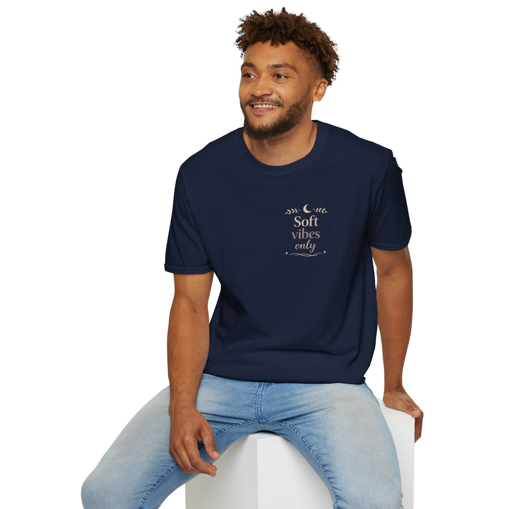 Soft Vibes Only T‑Shirt — Minimal Positive Quote Tee