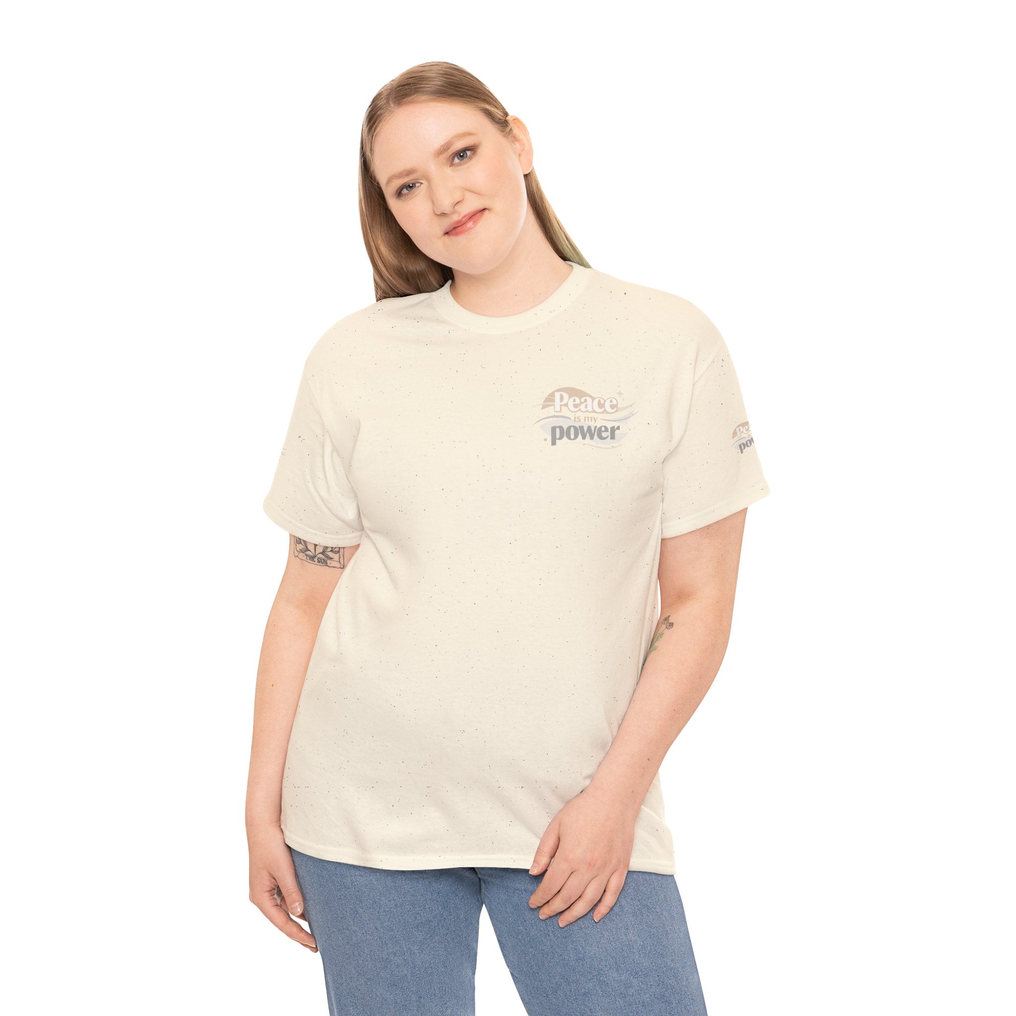 Power Mountain Tee — Minimal Retro Nature Graphic T-Shirt