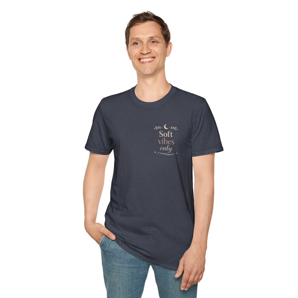 Soft Vibes Only T‑Shirt — Minimal Positive Quote Tee