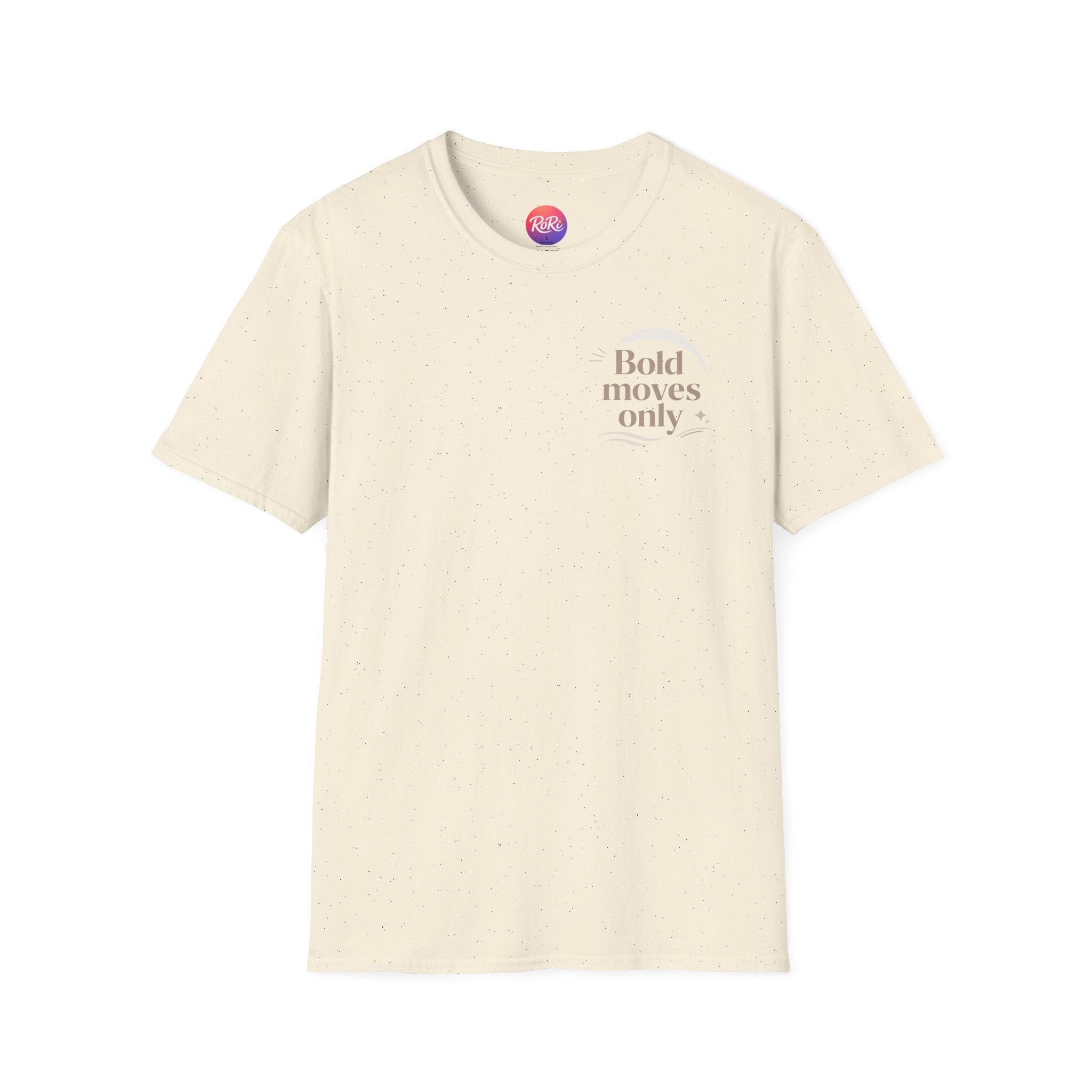 Motivational 'Bold Moves Only' T-Shirt — Minimalist Inspirational Tee
