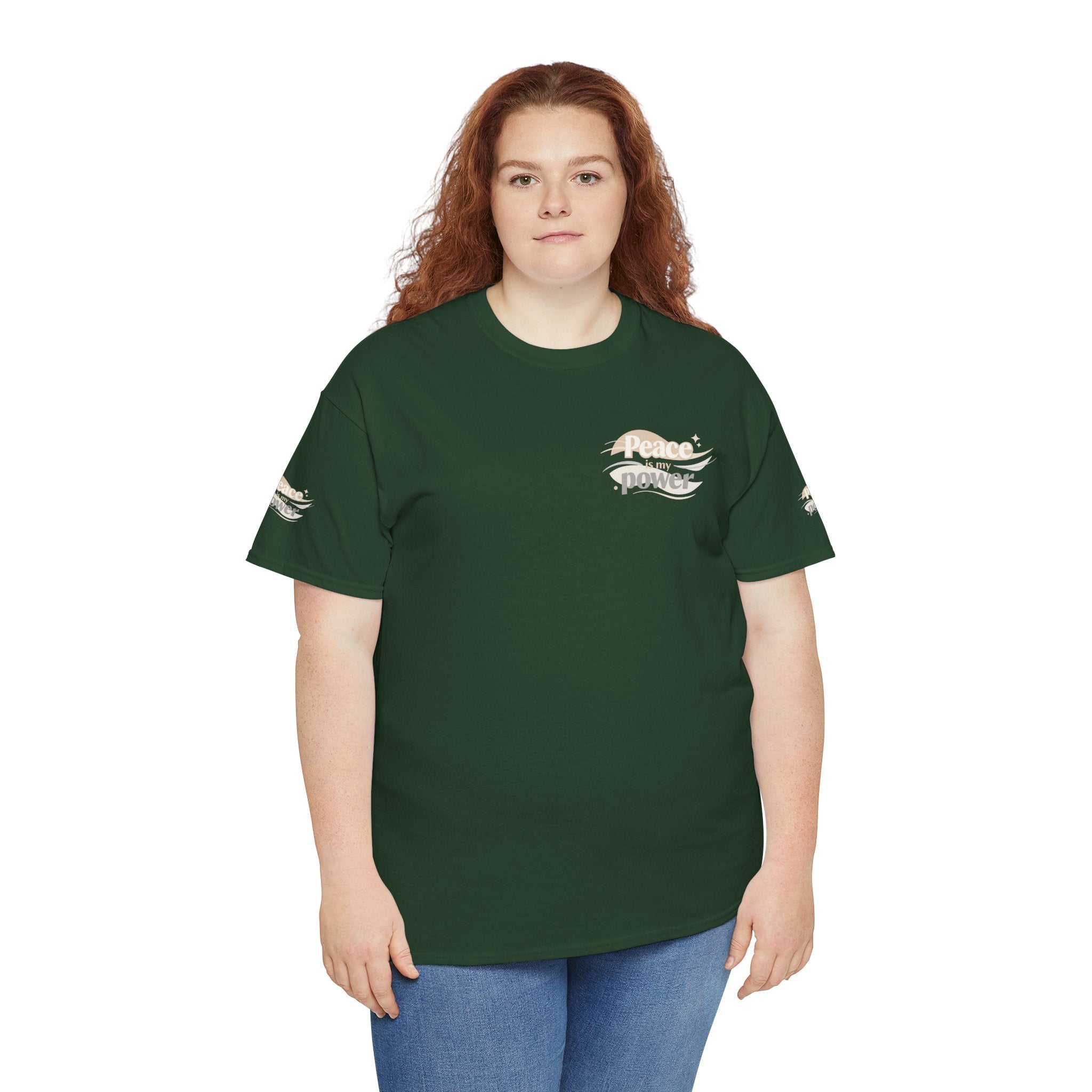 Power Mountain Tee — Minimal Retro Nature Graphic T-Shirt