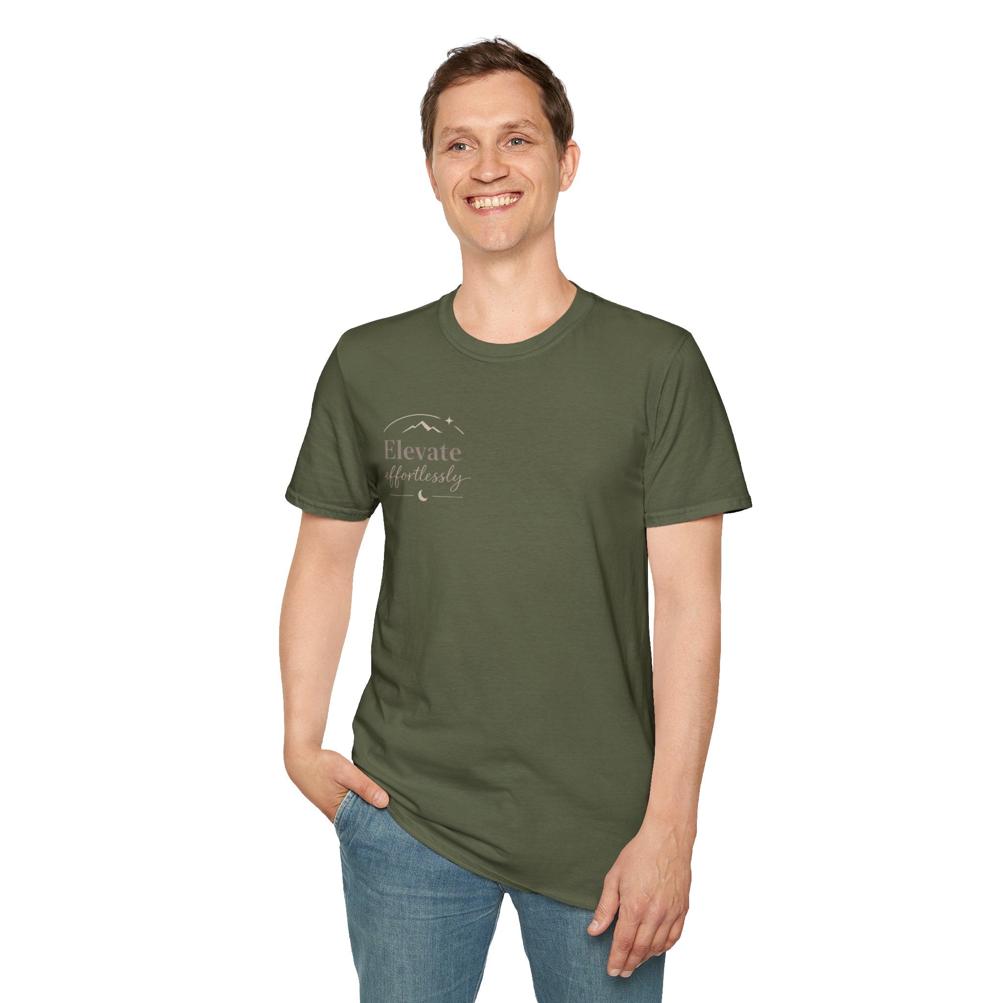 T-Shirt — "Elevate Afterwards" Minimalist Script Tee