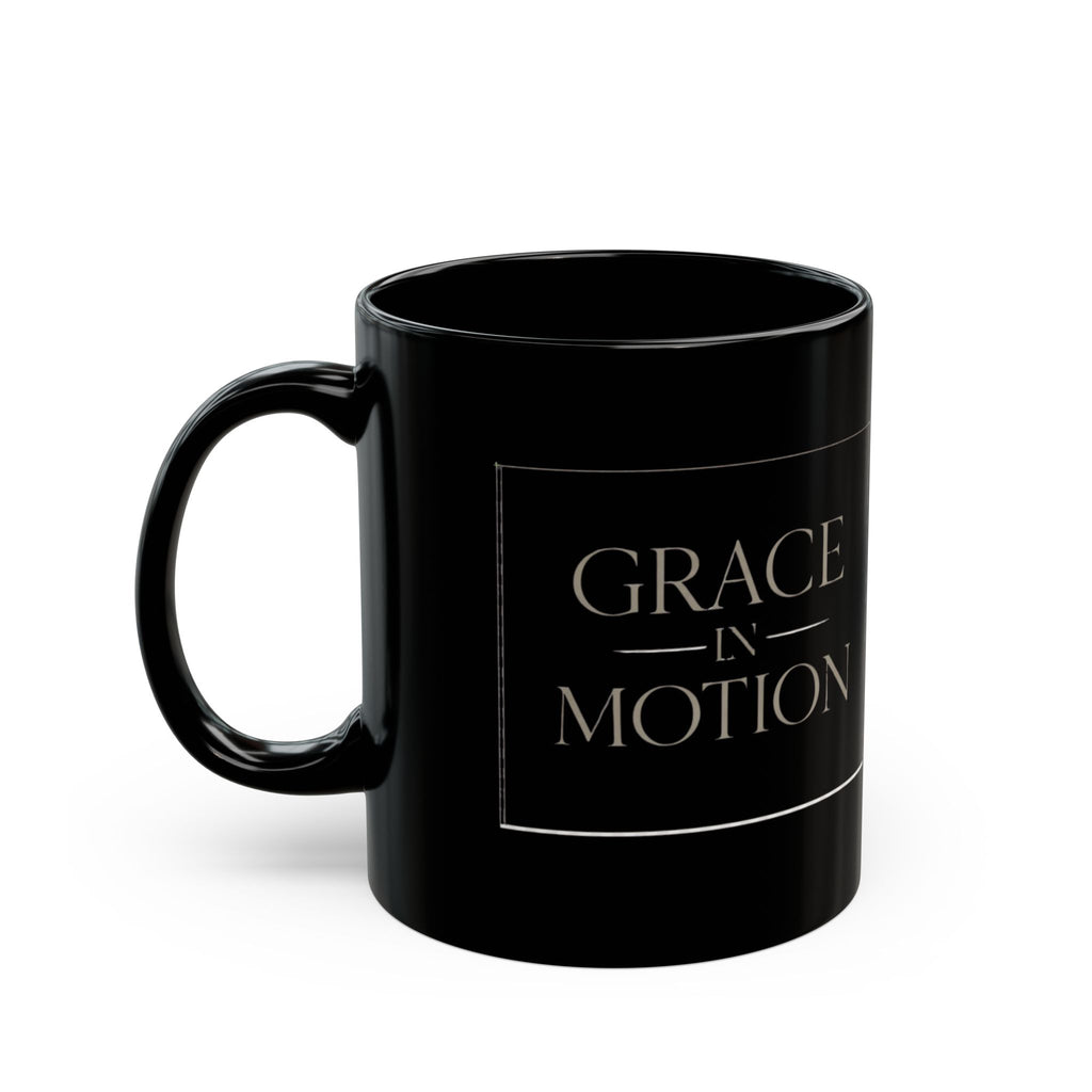 Grace in Motion Black Coffee Mug — Inspirational Dance/Movement Gift (11oz & 15oz) I RoRi's Ideas