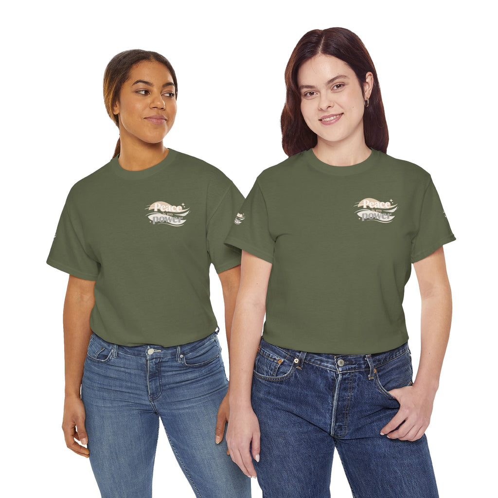 Power Mountain Tee — Minimal Retro Nature Graphic T-Shirt