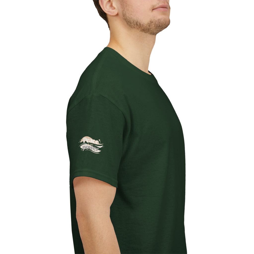 Power Mountain Tee — Minimal Retro Nature Graphic T-Shirt