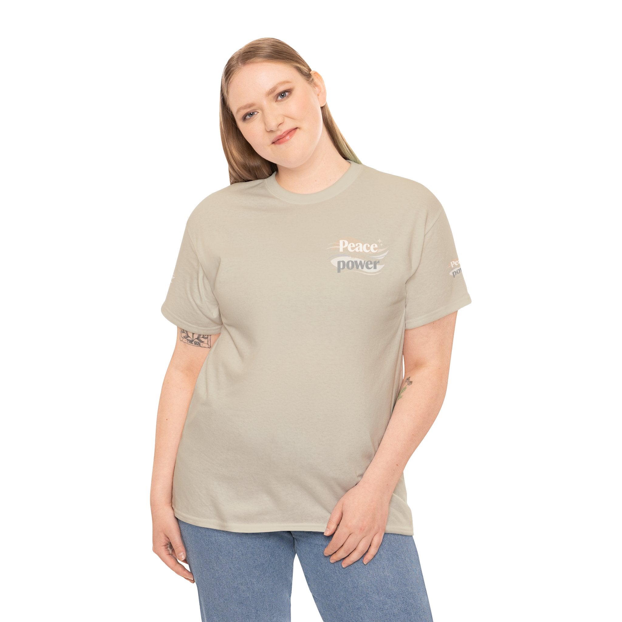 Power Mountain Tee — Minimal Retro Nature Graphic T-Shirt