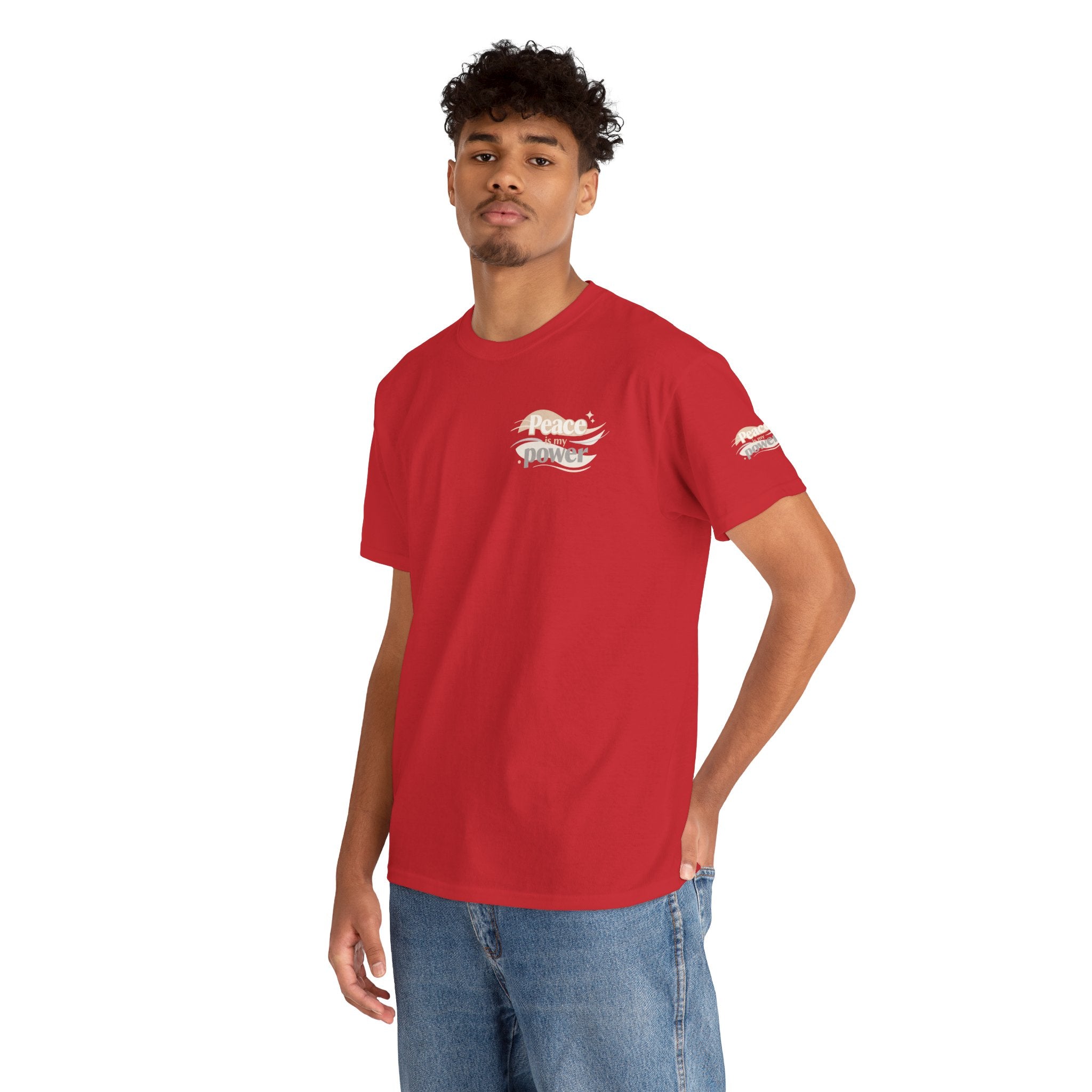 Power Mountain Tee — Minimal Retro Nature Graphic T-Shirt