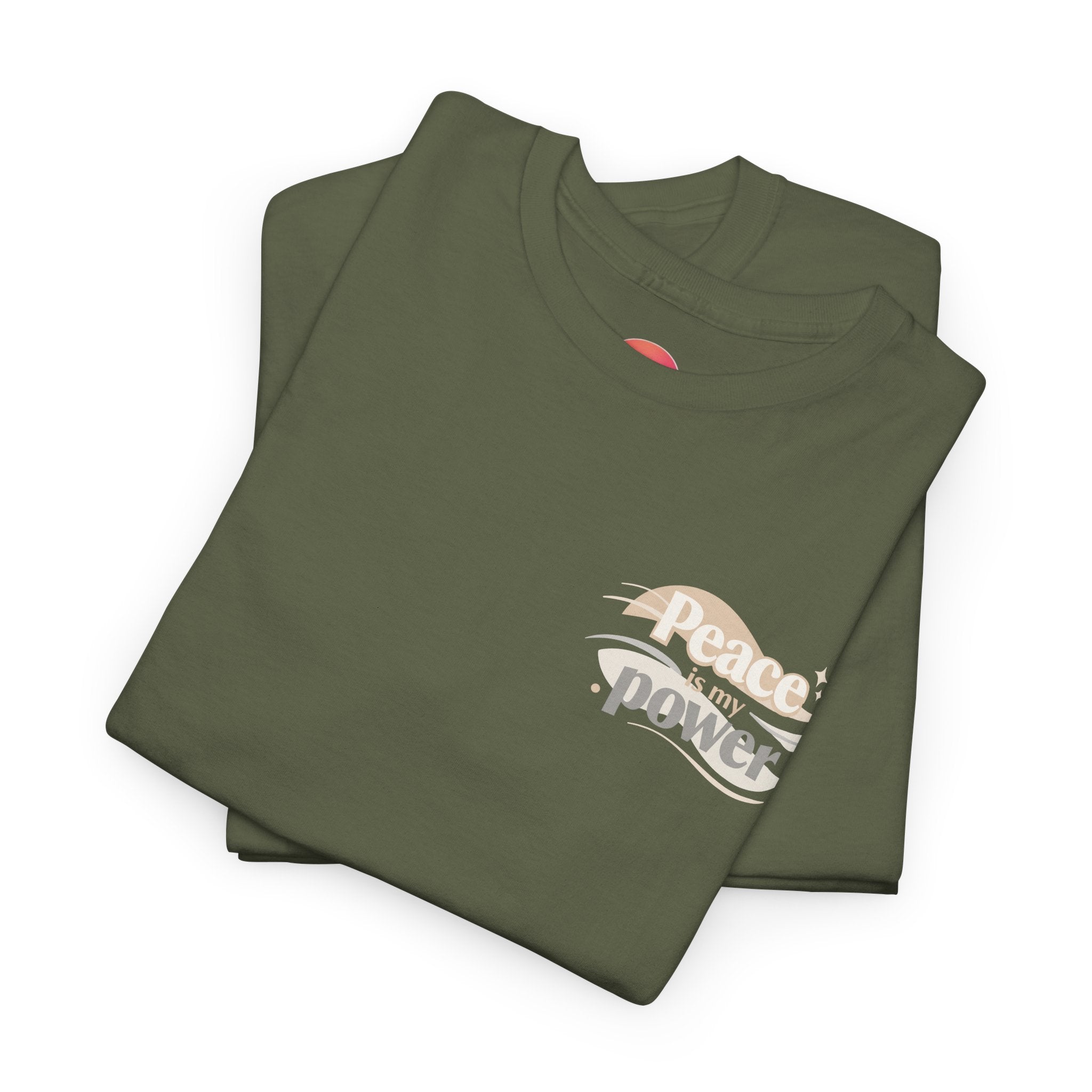 Power Mountain Tee — Minimal Retro Nature Graphic T-Shirt