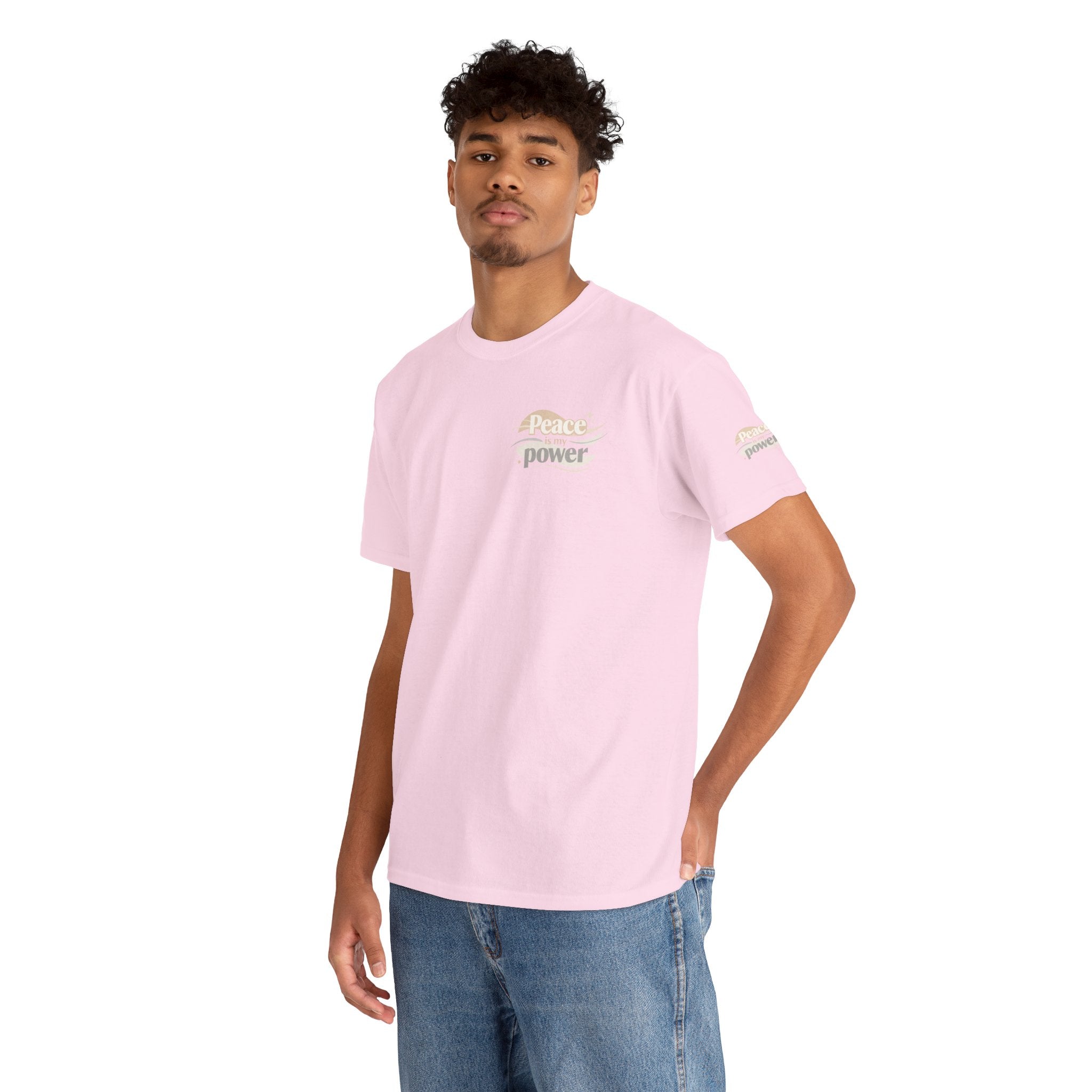 Power Mountain Tee — Minimal Retro Nature Graphic T-Shirt