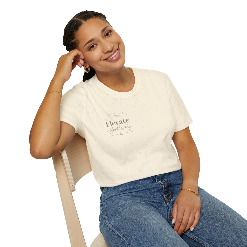 T-Shirt — "Elevate Afterwards" Minimalist Script Tee