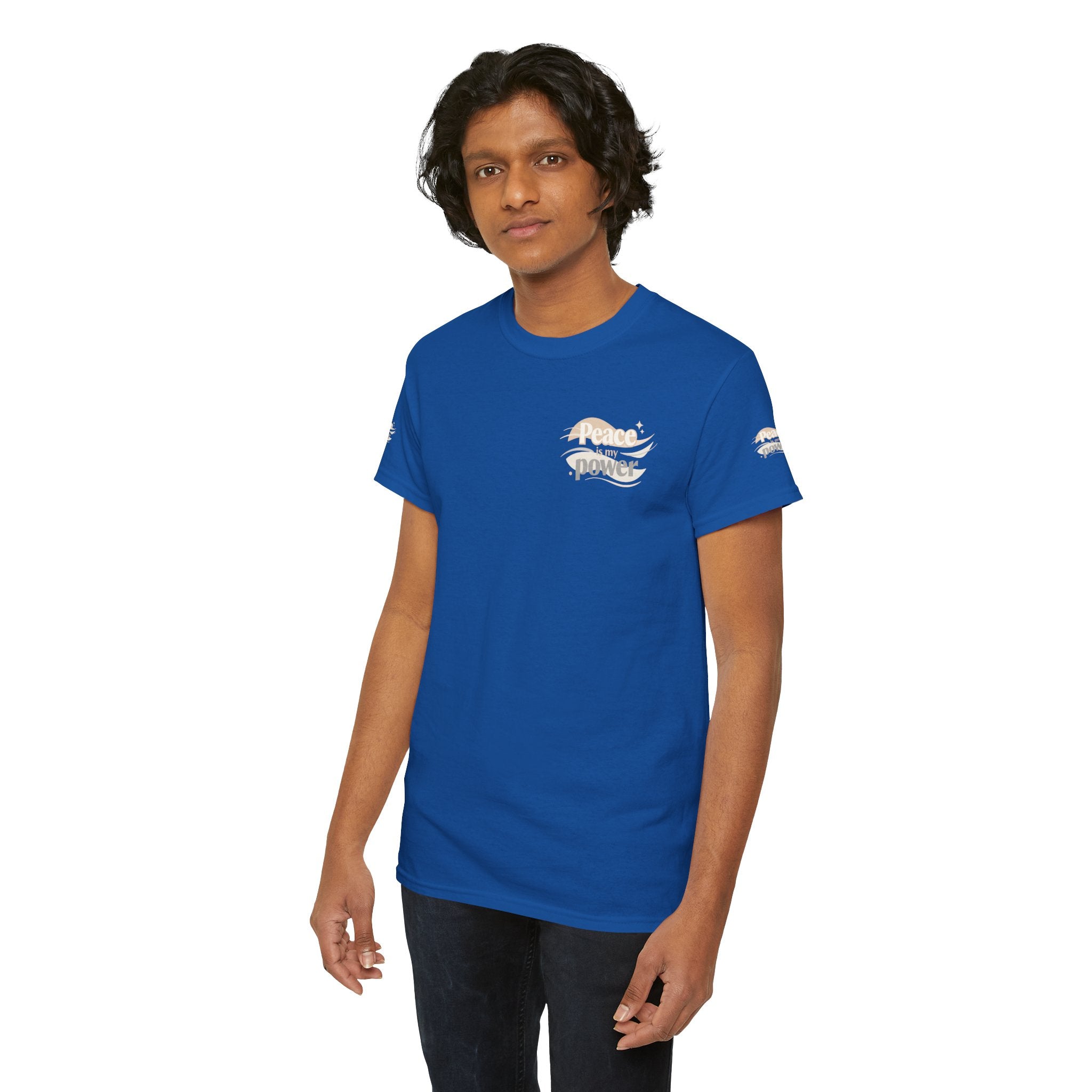 Power Mountain Tee — Minimal Retro Nature Graphic T-Shirt