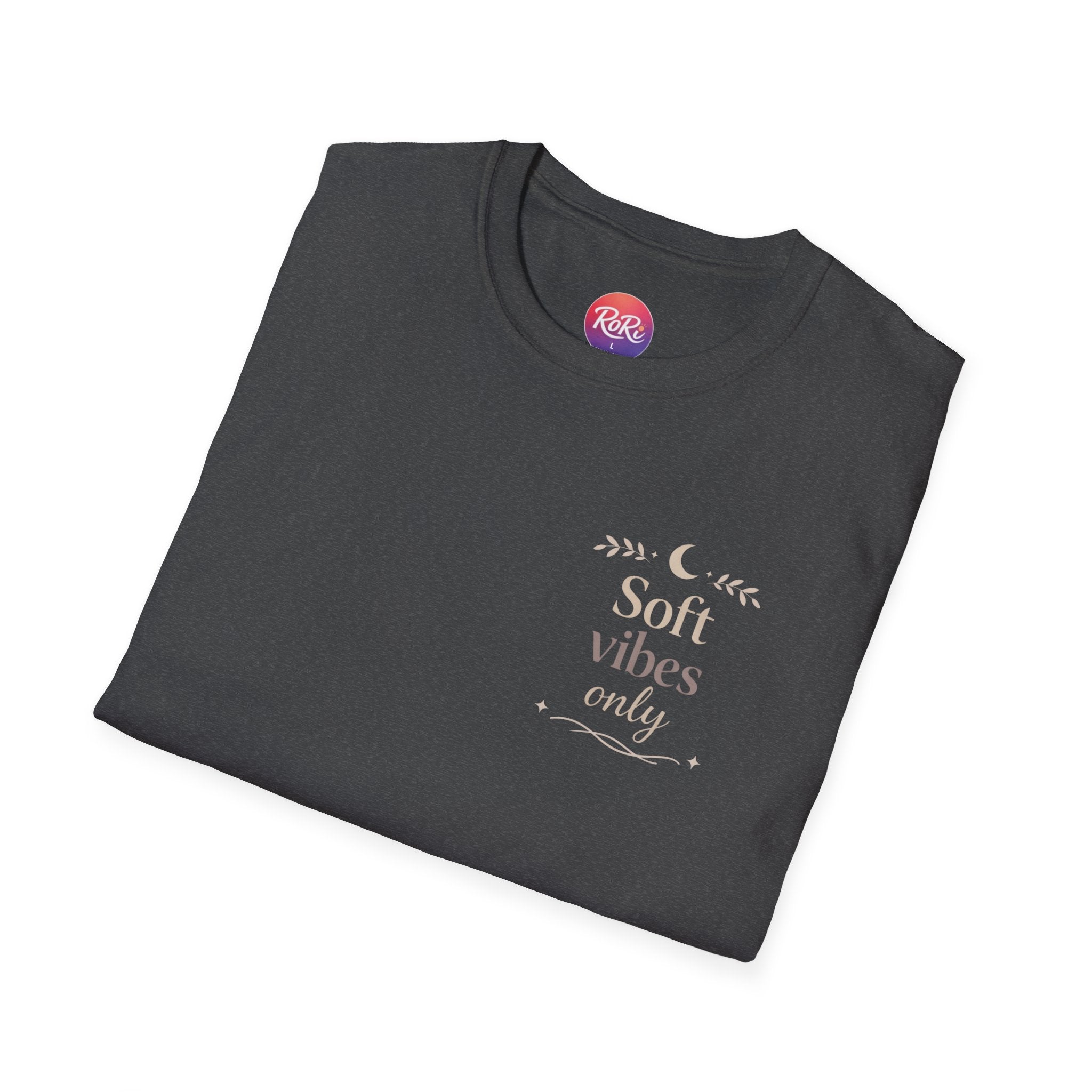 Soft Vibes Only T‑Shirt — Minimal Positive Quote Tee