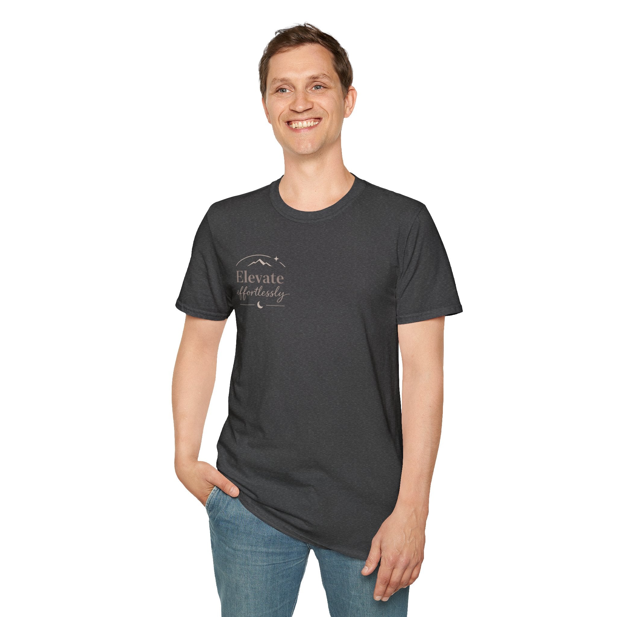 T-Shirt — "Elevate Afterwards" Minimalist Script Tee