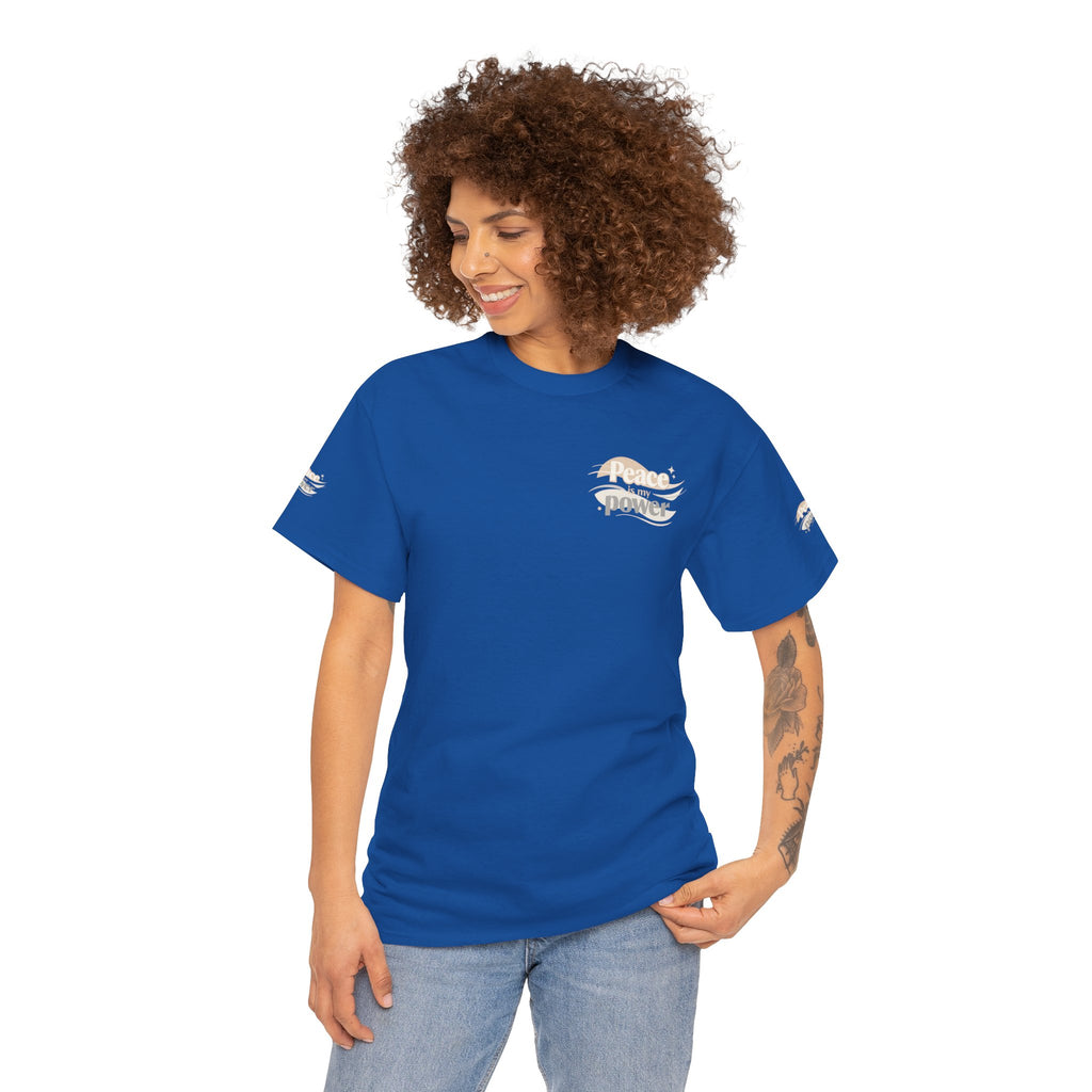 Power Mountain Tee — Minimal Retro Nature Graphic T-Shirt