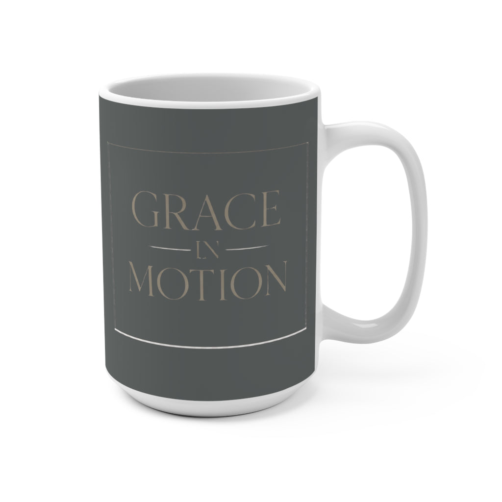 Grace in Motion 15oz Ceramic Mug — Inspirational Quote Coffee Cup I RoRi's Ideas