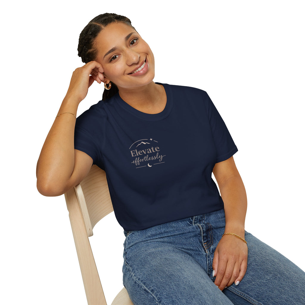 T-Shirt — "Elevate Afterwards" Minimalist Script Tee