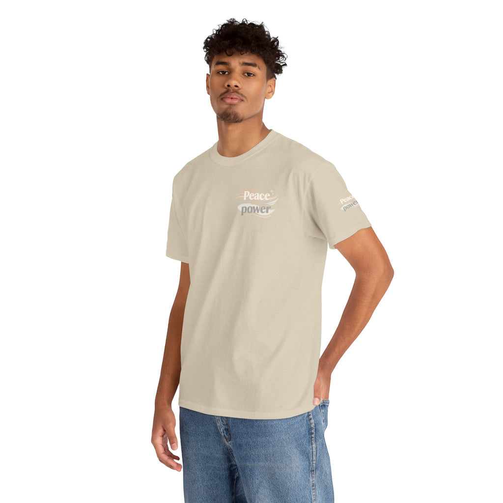 Power Mountain Tee — Minimal Retro Nature Graphic T-Shirt