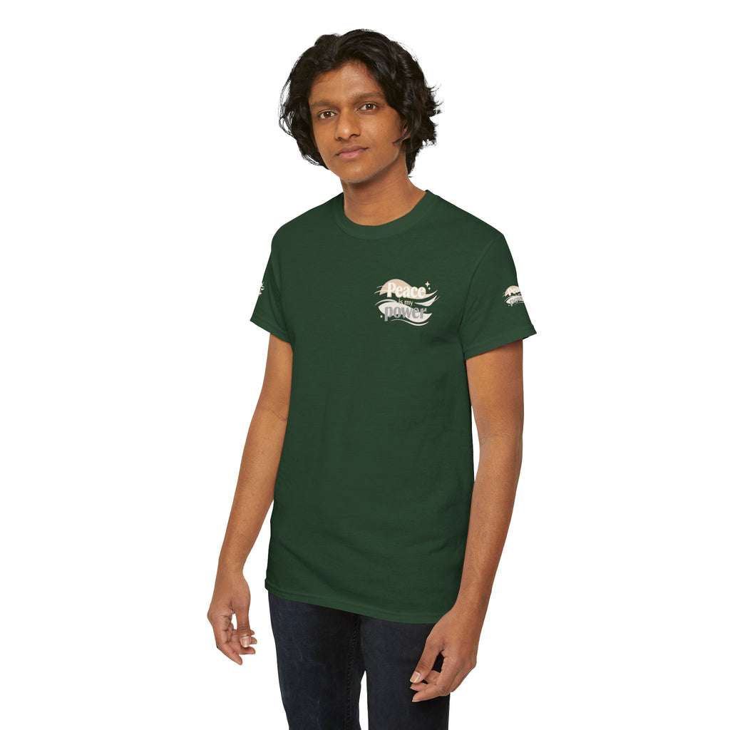 Power Mountain Tee — Minimal Retro Nature Graphic T-Shirt