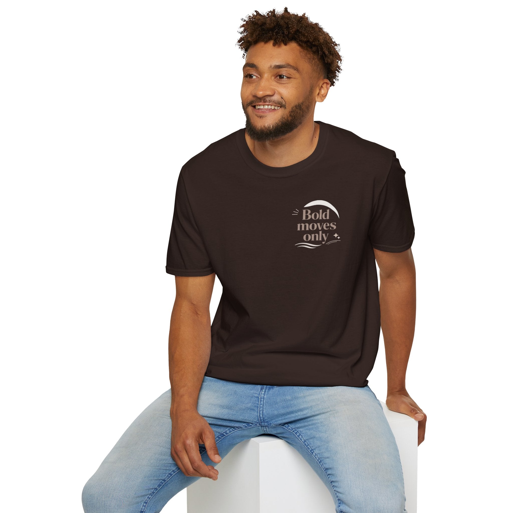 Motivational 'Bold Moves Only' T-Shirt — Minimalist Inspirational Tee