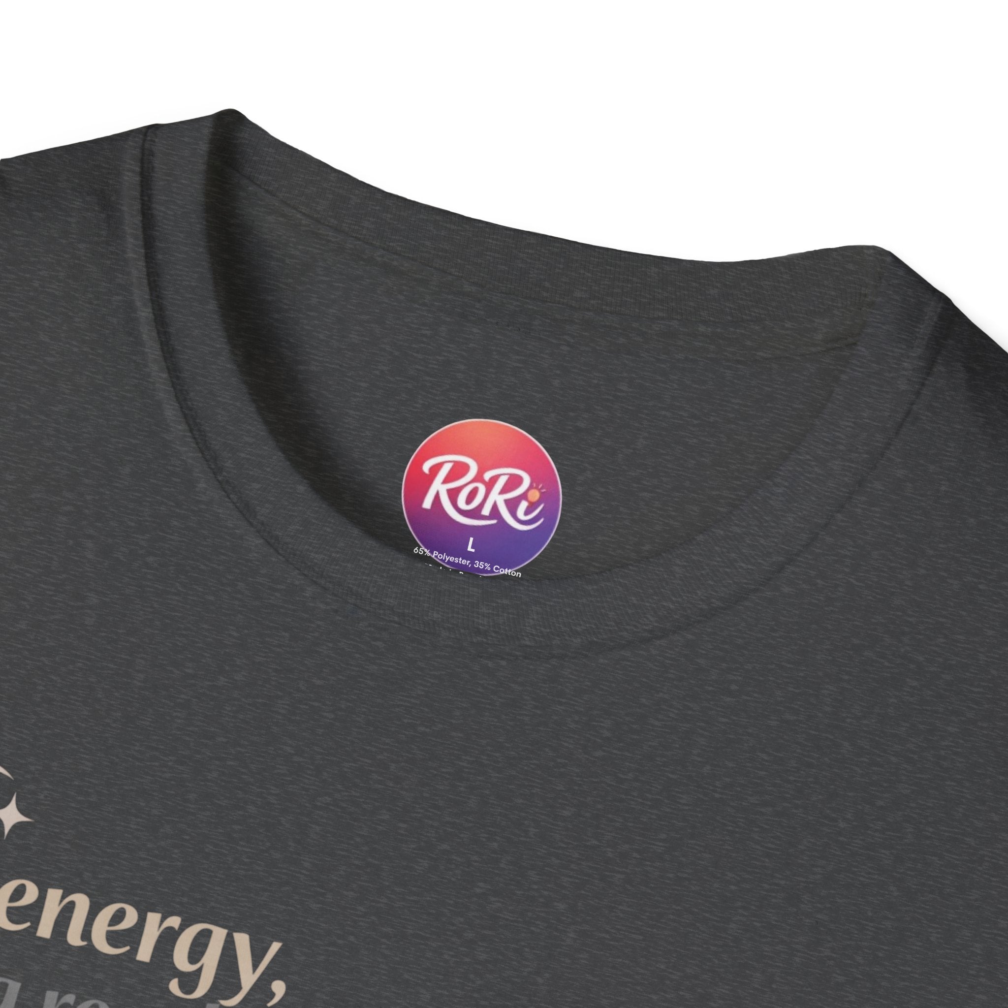 T-Shirt — “Soft energy, strong results.” Minimal Inspirational Graphic Tee