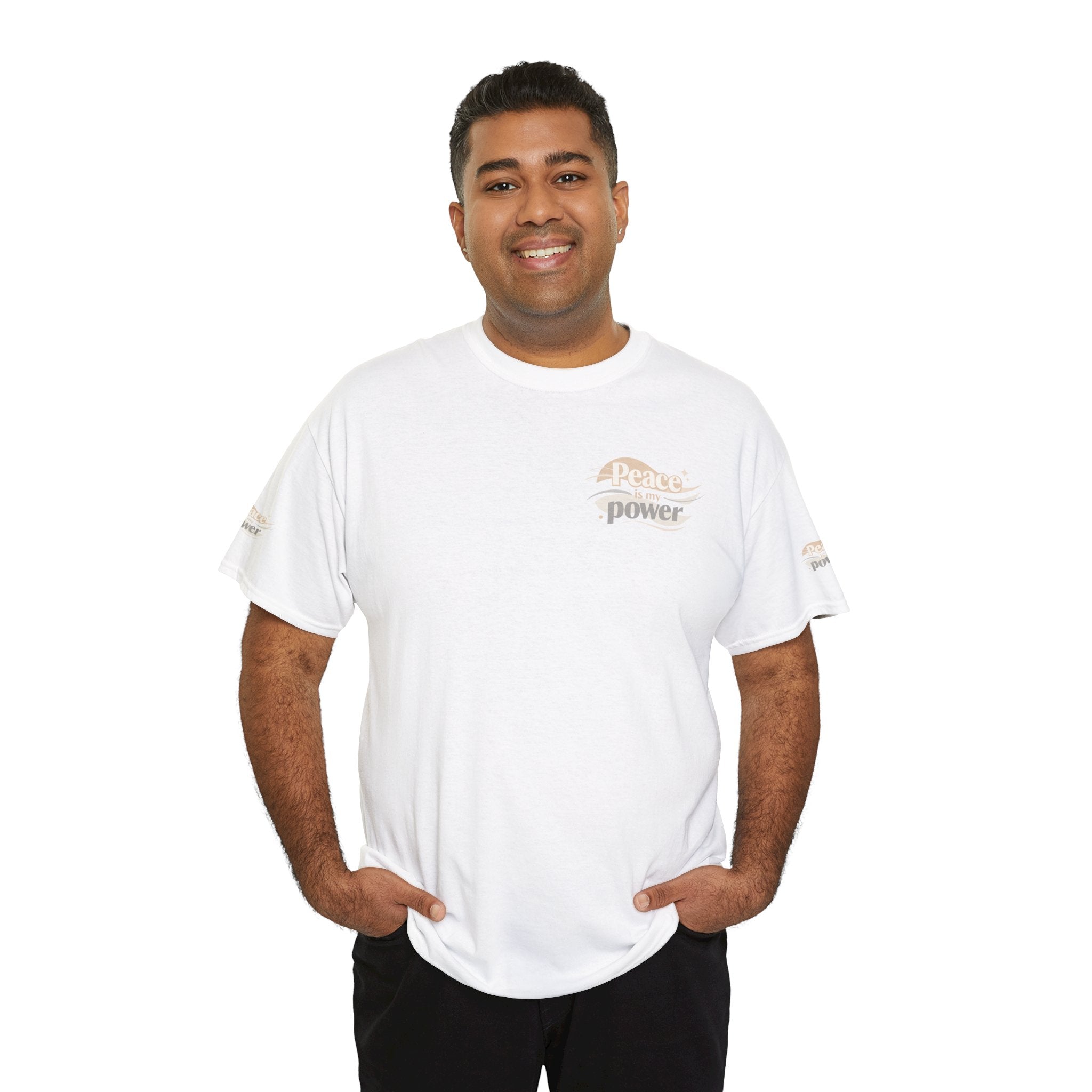 Power Mountain Tee — Minimal Retro Nature Graphic T-Shirt