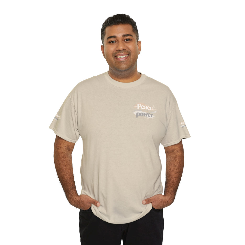 Power Mountain Tee — Minimal Retro Nature Graphic T-Shirt