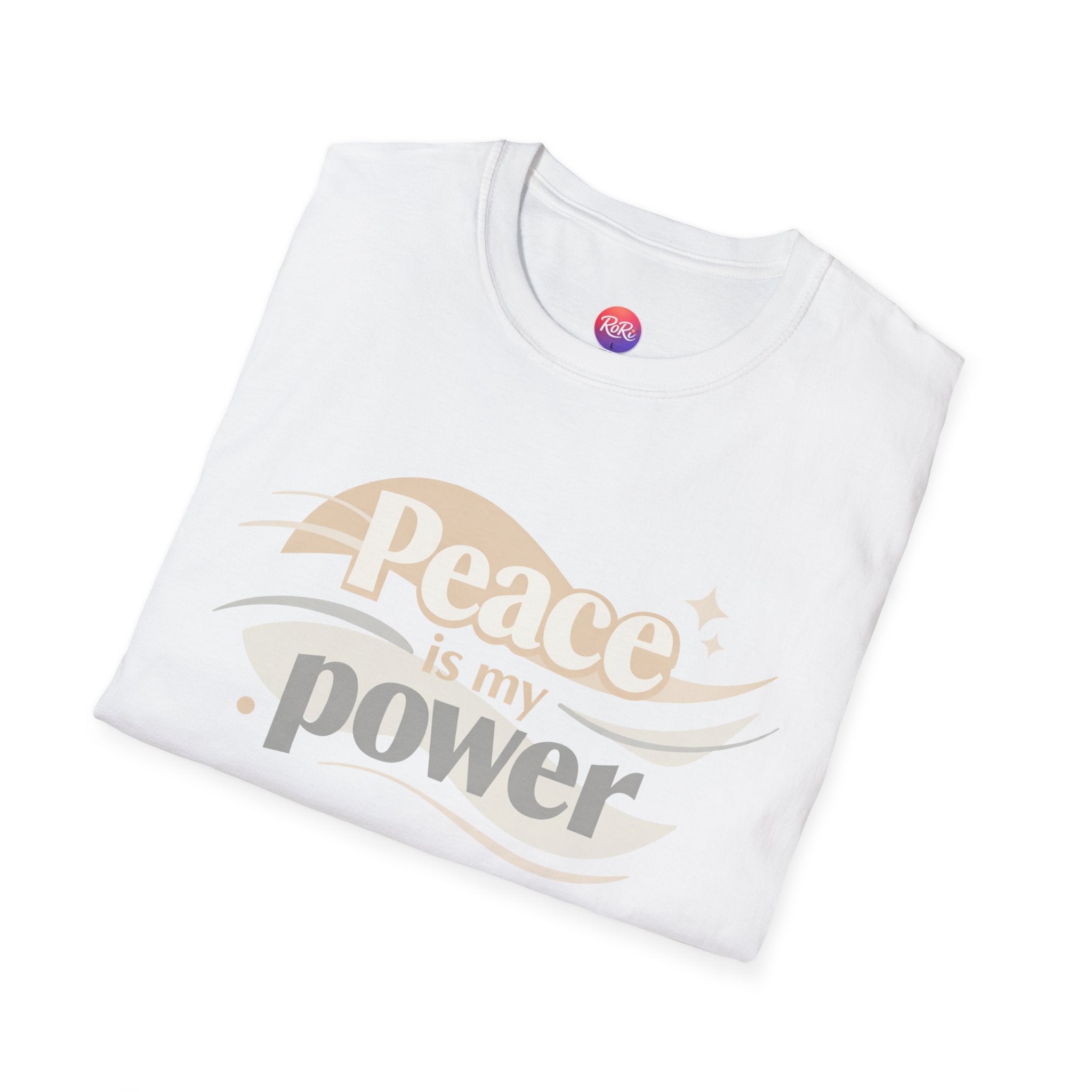 Peace Is My Power T-Shirt — Retro Neutral Graphic Tee I RoRi's Ideas