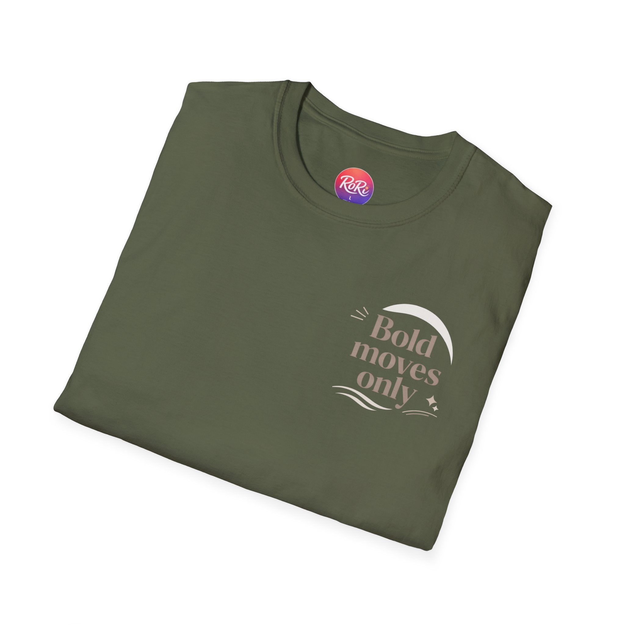 Motivational 'Bold Moves Only' T-Shirt — Minimalist Inspirational Tee