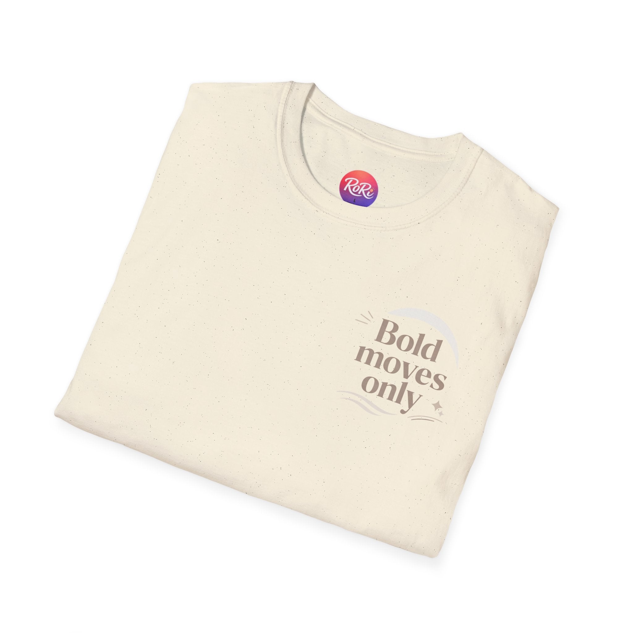 Motivational 'Bold Moves Only' T-Shirt — Minimalist Inspirational Tee