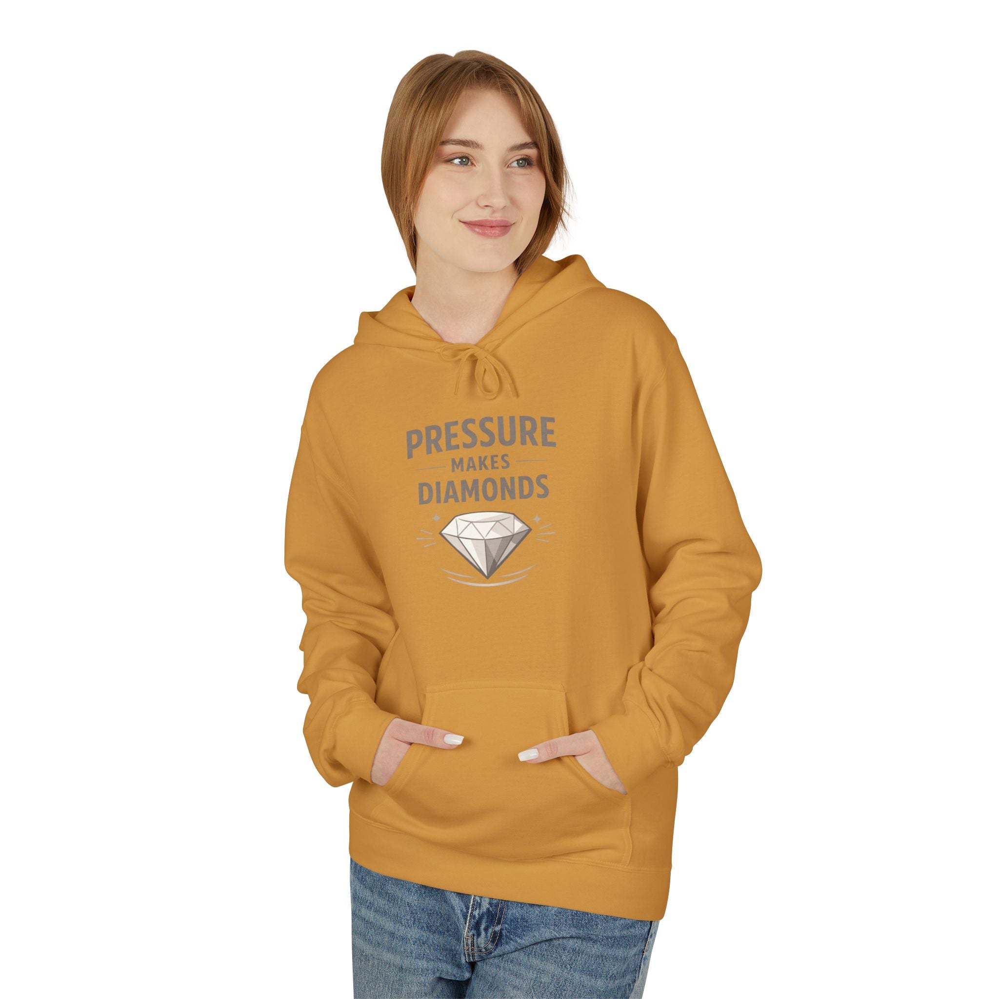 Pressure Makes Diamonds Hoodie — Inspirational Graphic Pullover | RoRi’s Ideas
