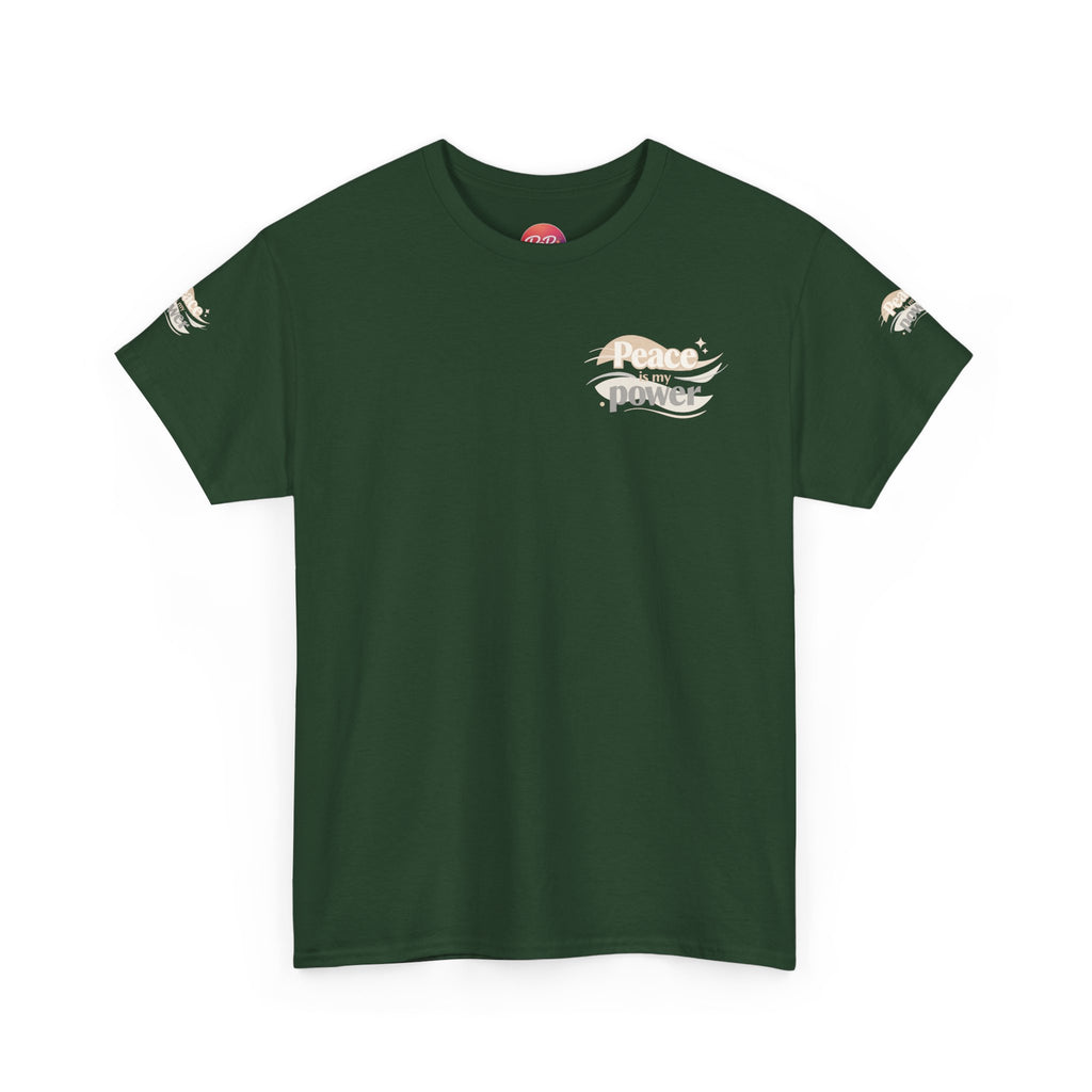 Power Mountain Tee — Minimal Retro Nature Graphic T-Shirt